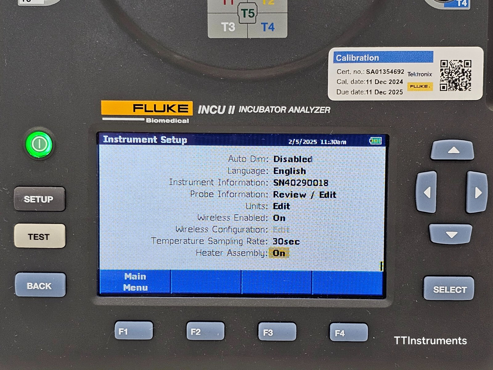 Calibrated Fluke INCU II Infant Incubator Tester With Software and Accessories