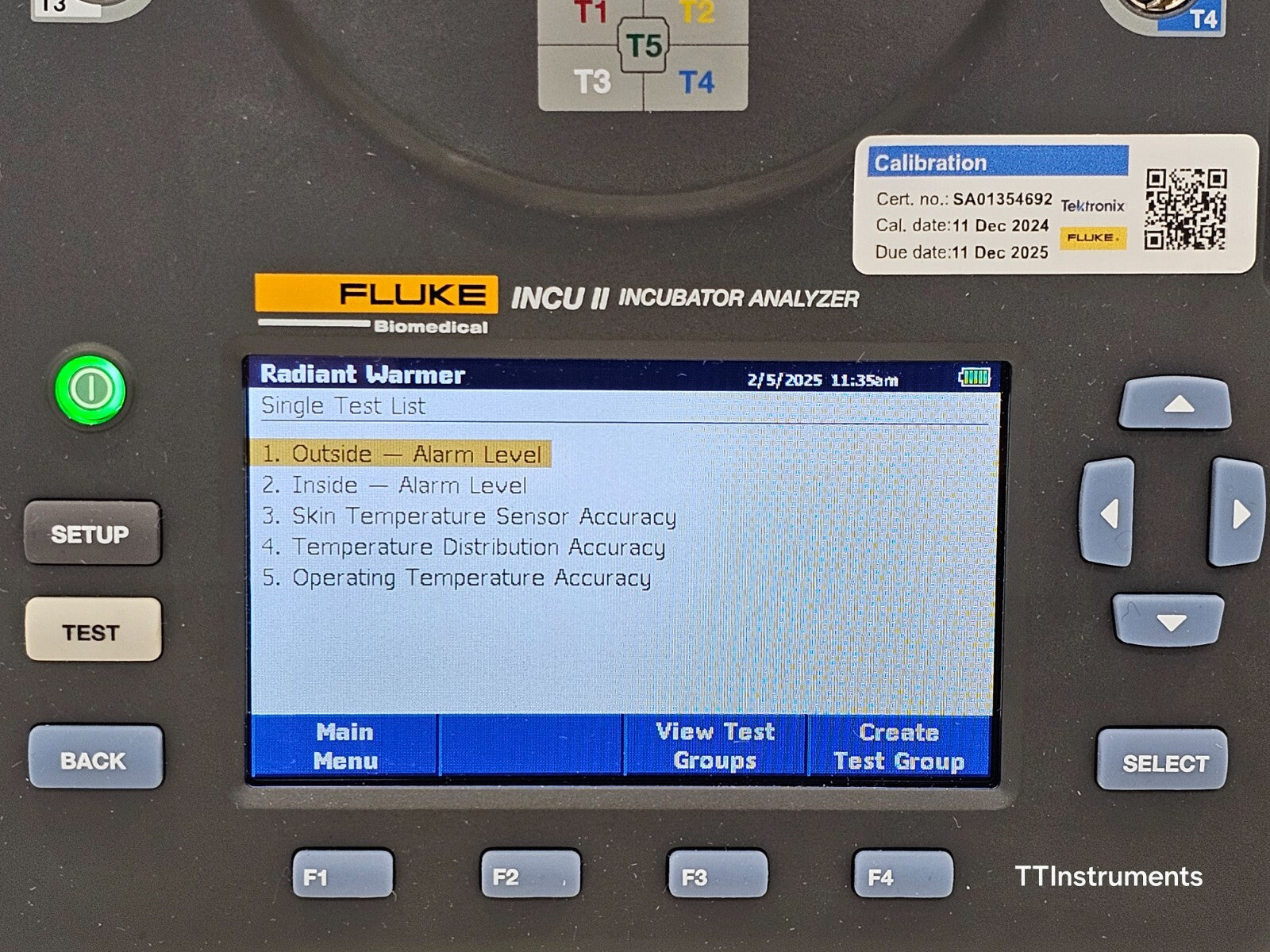 Calibrated Fluke INCU II Infant Incubator Tester With Software and Accessories