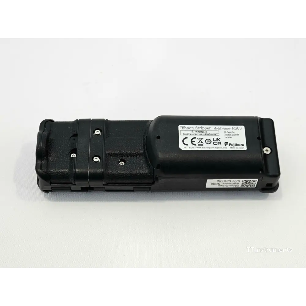 Complete Fujikura FSM-70R ribbon splicer kit showing splicer, CT-30 cleaver, RS03 stripper and accessories