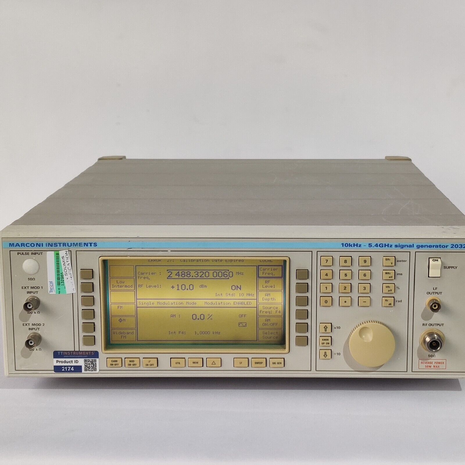 Calibrated Jan 2024 Marconi Instruments 2032 10kHz - 5.4 GHz Signal Generator