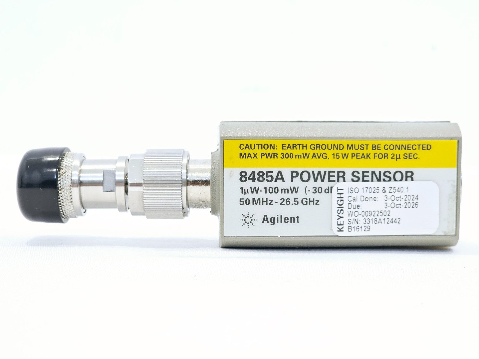 Calibrated Keysight Agilent 8485A Thermocouple Power Sensor 50 MHz - 26.5 GHz