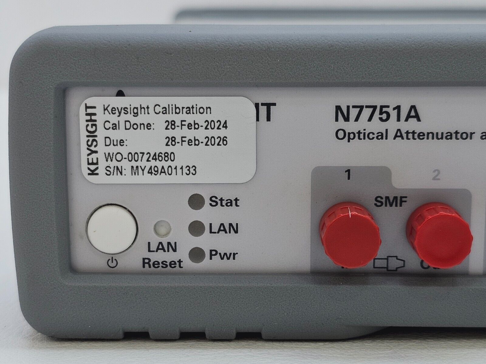 CALIBRATED Keysight Agilent N7751A Optical Attenuator & Power Meter Opt. 021 SMF