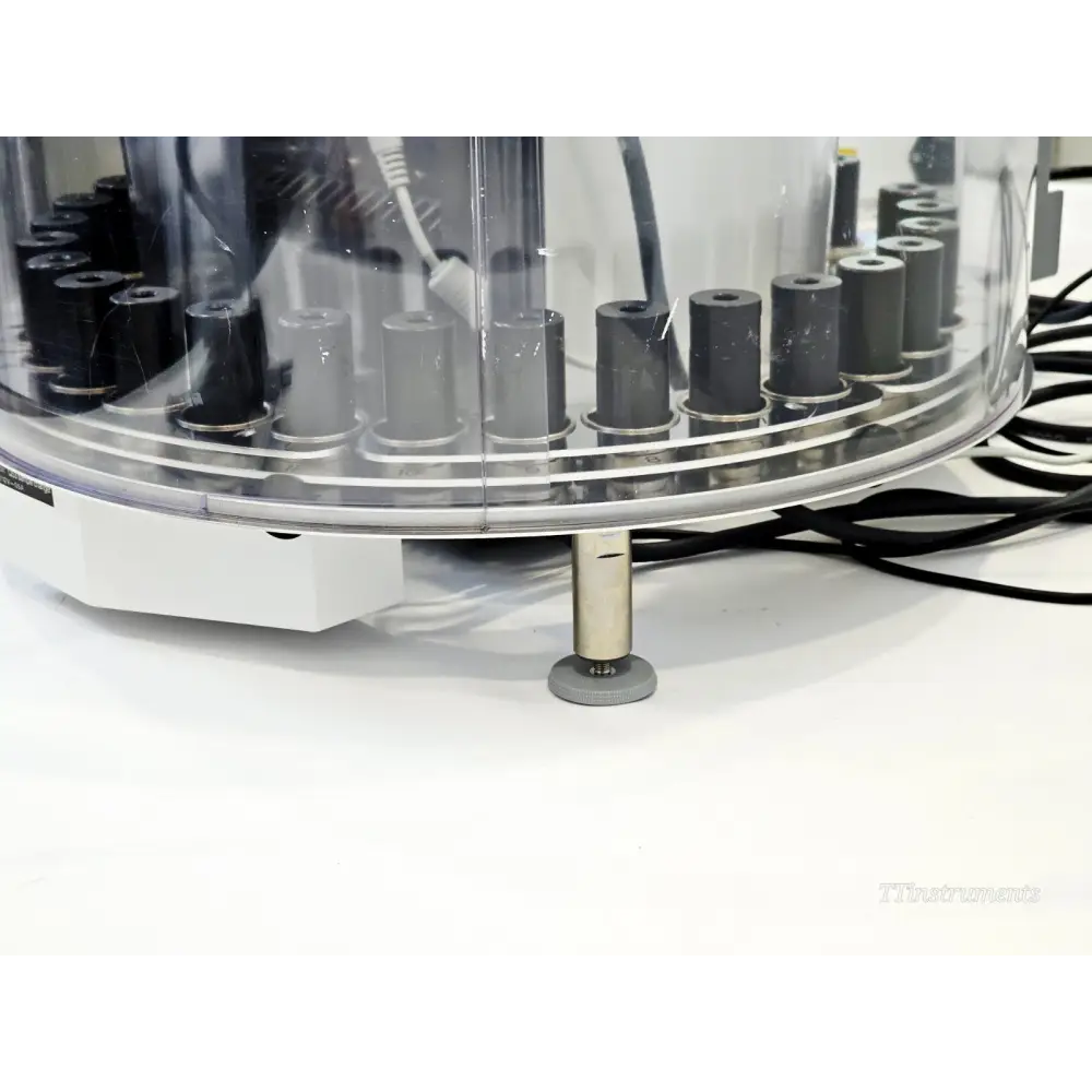 Mettler Toledo XPR226 automated balance system right-side view showing port connections