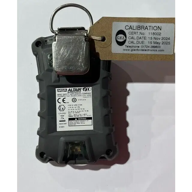 MSA Altair 4X multi-gas detector display showing gas readings and alarm indicators
