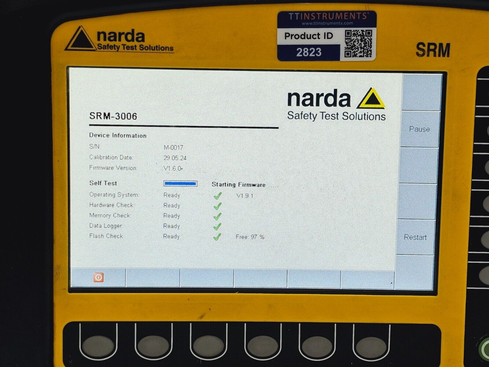 CALIBRATED Narda SRM-3006 Radiation Meter 9 kHz-6 GHz E Field Probe 27MHz - 3GHz