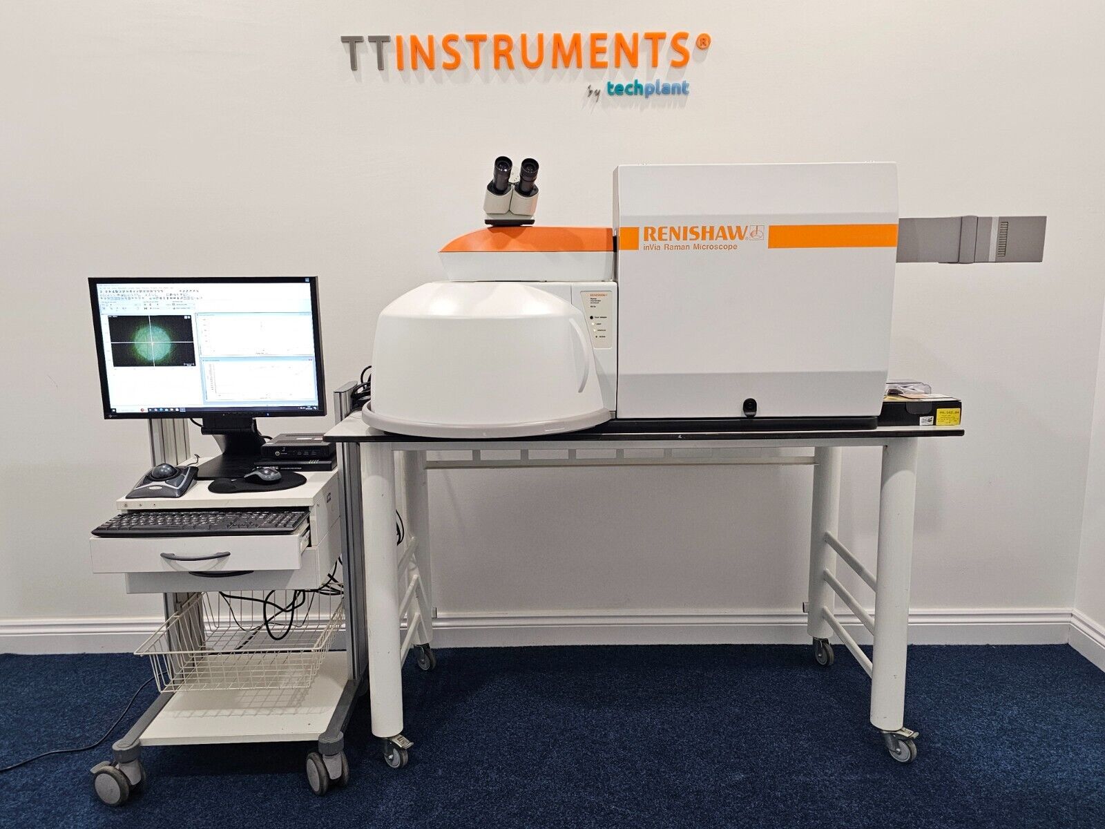 Calibrated Renishaw inVia Research-Grade Confocal Raman Microscope Spectrometer