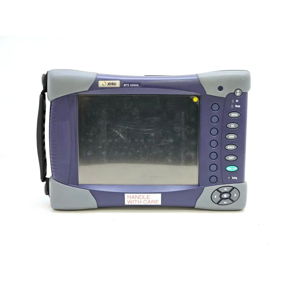 Viavi JDSU MTS-6000A right-side panel showing OSA-110R module slot with FC optical port and laser warning labels