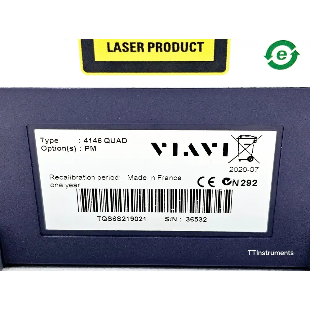 Viavi JDSU MTS 2000 mainframe and 4146 module top-down flat lay view