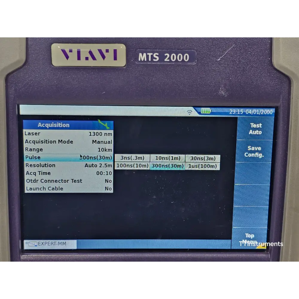 Viavi JDSU MTS 2000 and 4146 Quad OTDR module kit, three-quarter view showing both ports