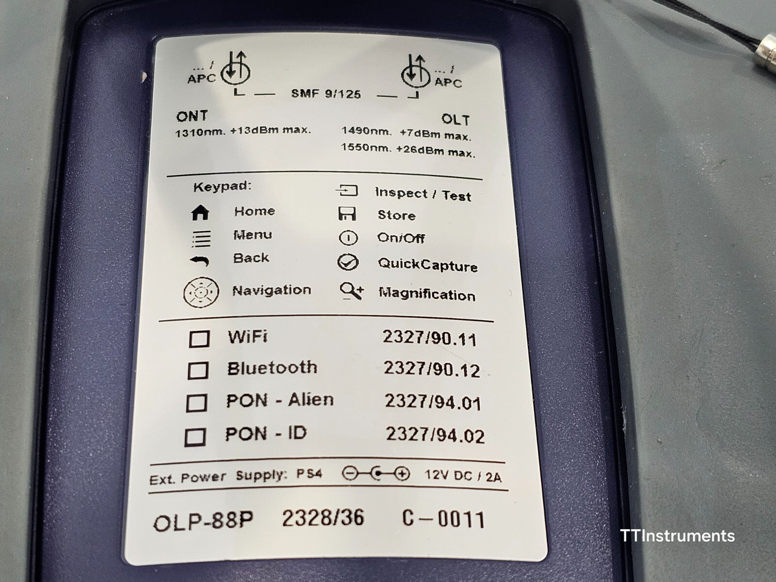 CALIBRATED Viavi JDSU OLP-88P 1310/1490/1550 nm 2328/36 TruePON Meter