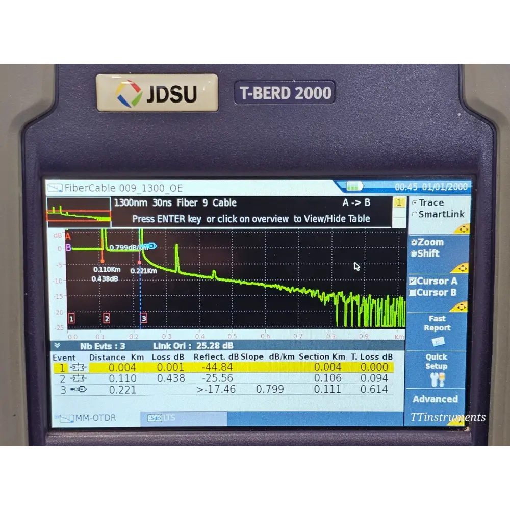 Viavi JDSU T-BERD 2000 OTDR system with all accessories arranged for sale