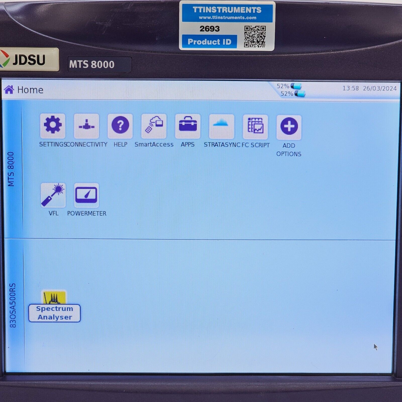 Calibrated Viavi JDSU T-Berd 8000E w/ OSA-500RS 2281/91.57 Optical DWDM Analyzer