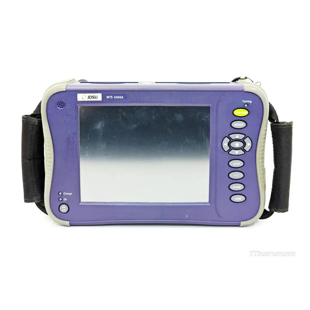 Viavi MTS 6000A V2 with OSA-610 — left panel showing battery and connector interfaces