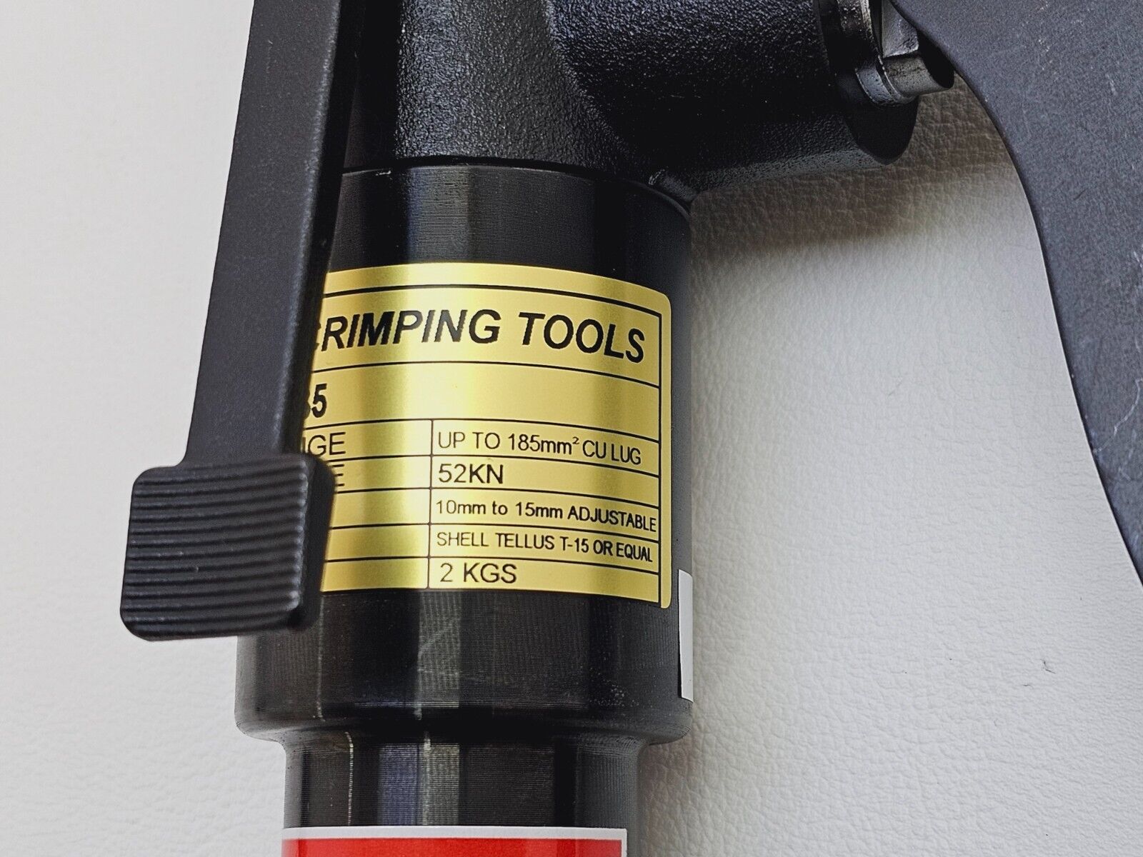 CHT 185 Hydraulic Crimp Tool 52KN 10mm to 15mm Adjustable 2KG UPTO 185mm² CU LUG