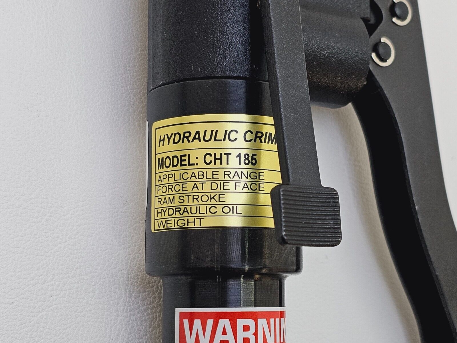 CHT 185 Hydraulic Crimp Tool 52KN 10mm to 15mm Adjustable 2KG UPTO 185mm² CU LUG