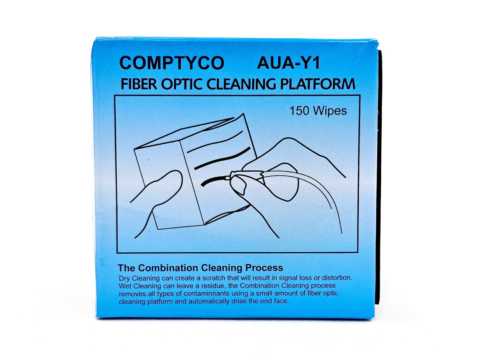 Comptyco AUA-Y1 Lint Dust Free Dust Free Fibre Optic Cleaning Wipes Pack of 150