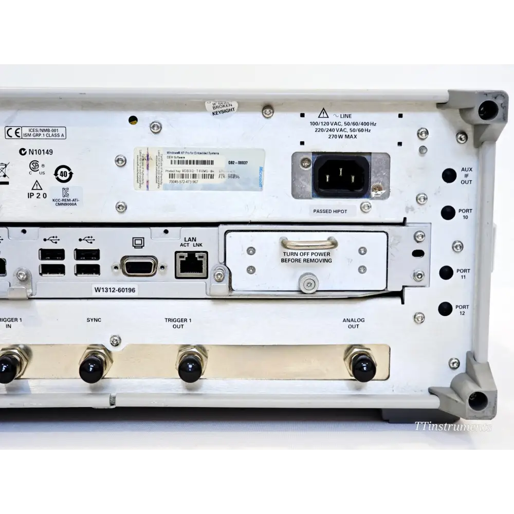 CXA N9000A signal analyser display showing phase noise measurement application screen