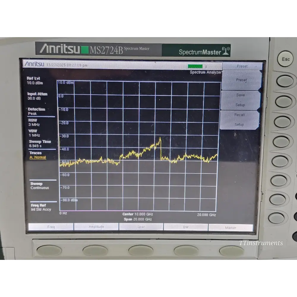 Conditional Cal Anritsu MS2724B Spectrum Master 20 GHz READ Description