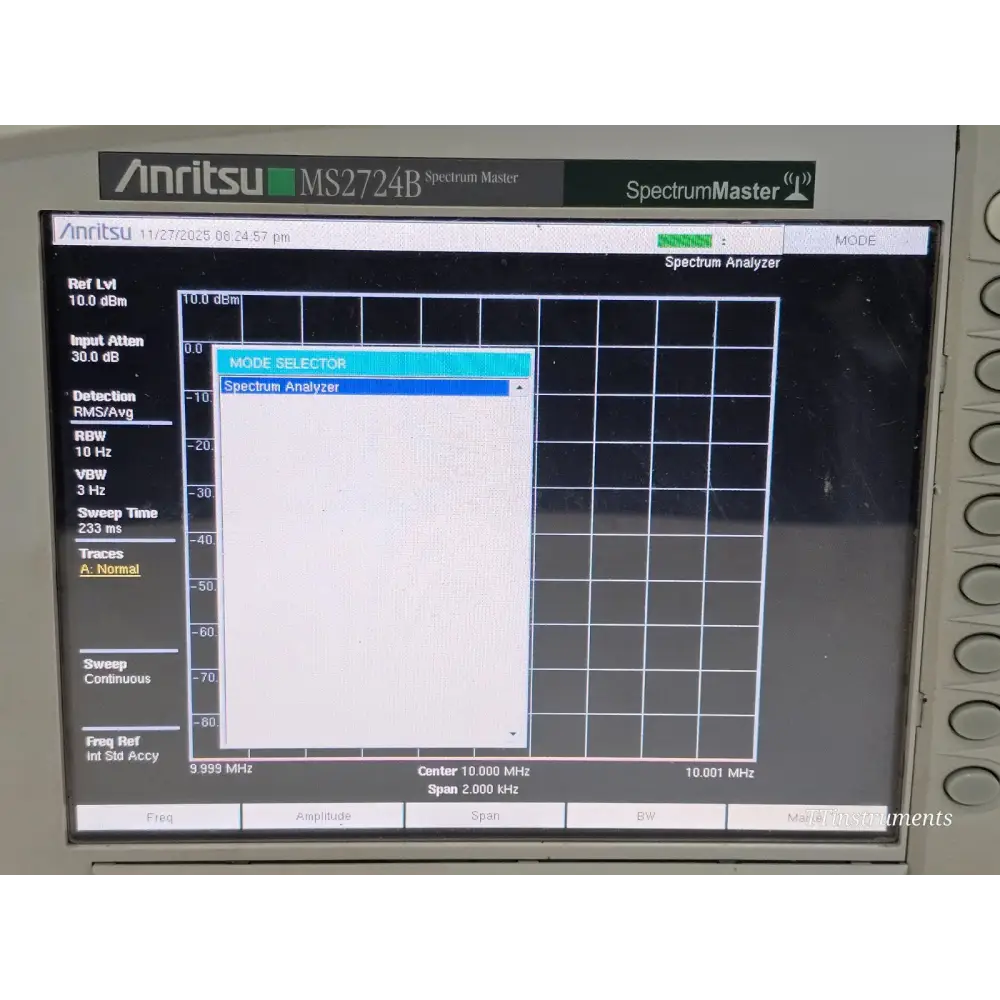 Conditional Cal Anritsu MS2724B Spectrum Master 20 GHz READ Description
