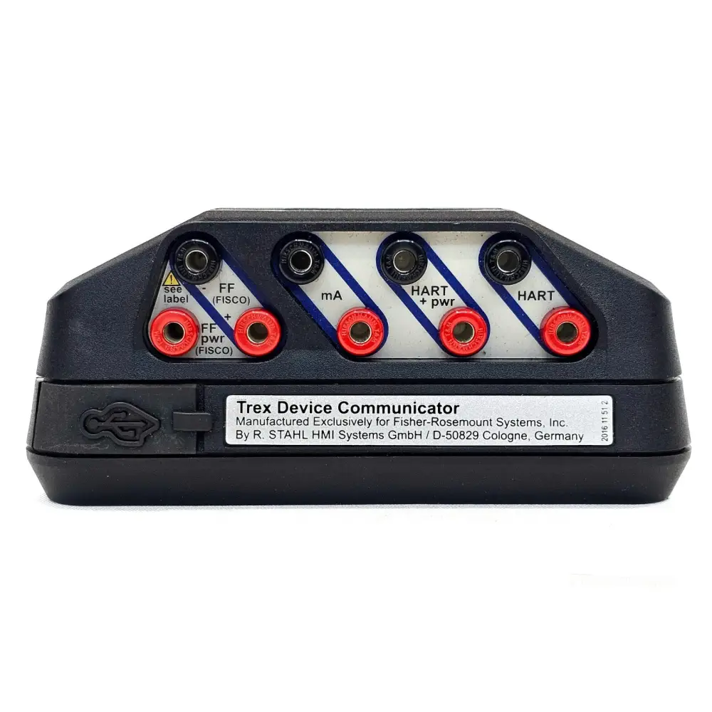 Emerson AMS Trex TREXLFPKLWS3S top view showing Micro USB port and connection recess