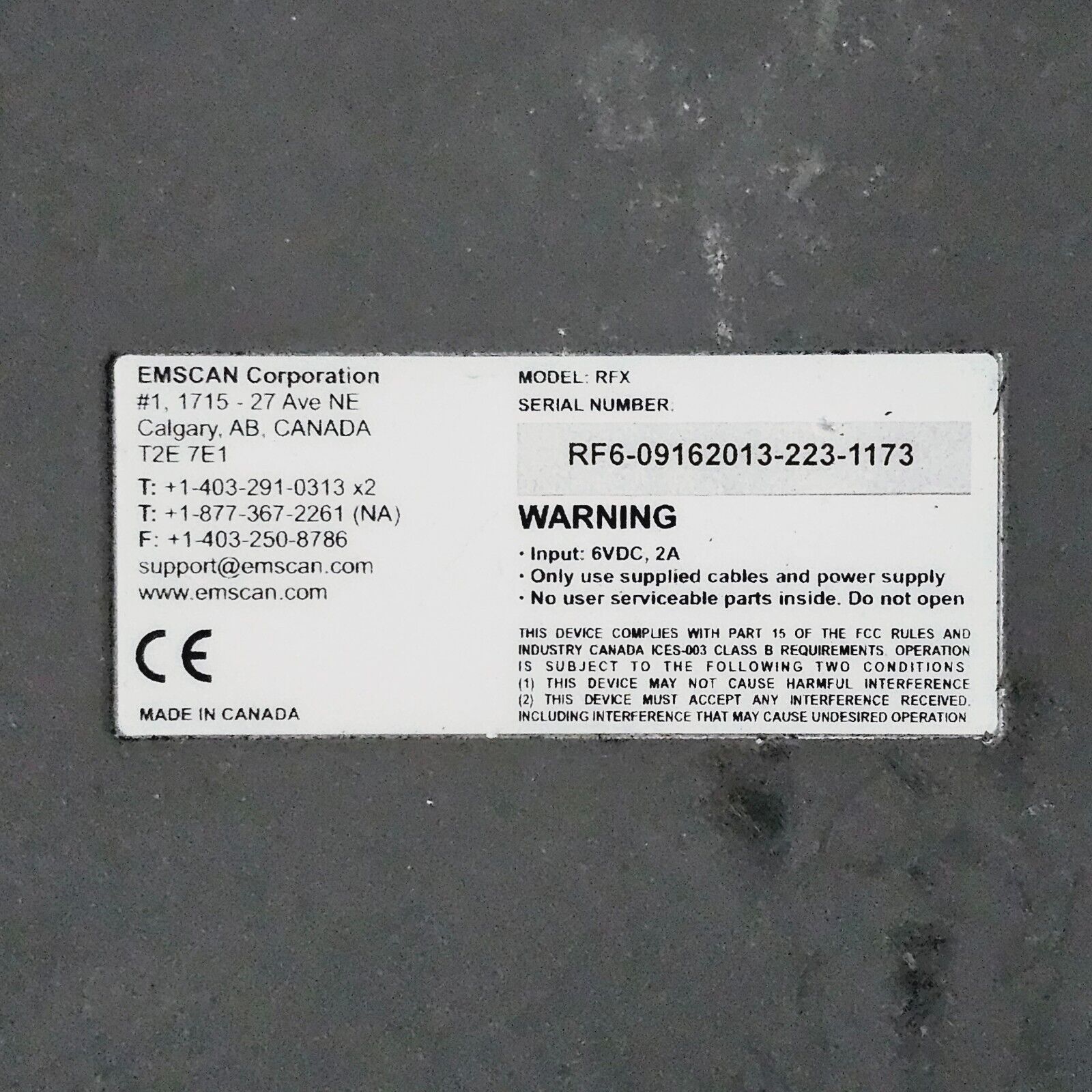 EMSCAN Model 3000-0603 RFX RFxpert RFX-63 Antenna Performance Measurement Tool