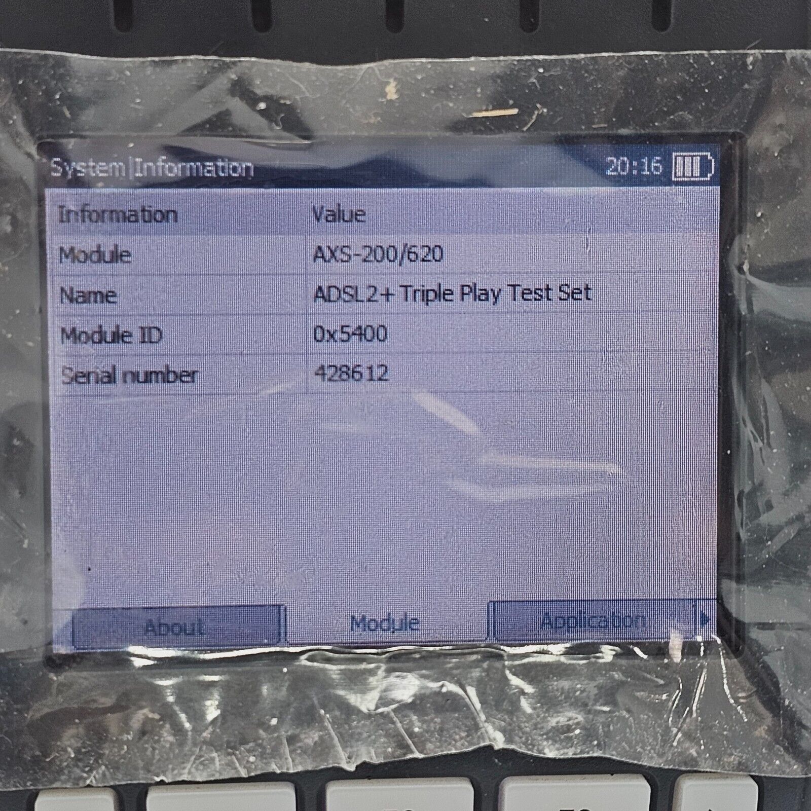 EXFO AXS 200/620 Sharp Tester AXS-620 ADSL2+ Triple Play Set Annex A DATA FTP I