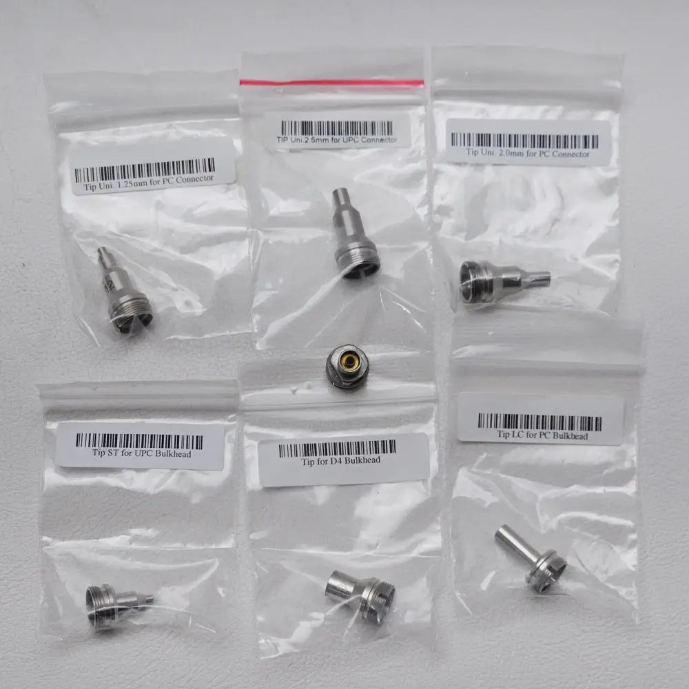 EXFO FIP-400 probe with 1.25 mm LC patchcord tip attached, side view
