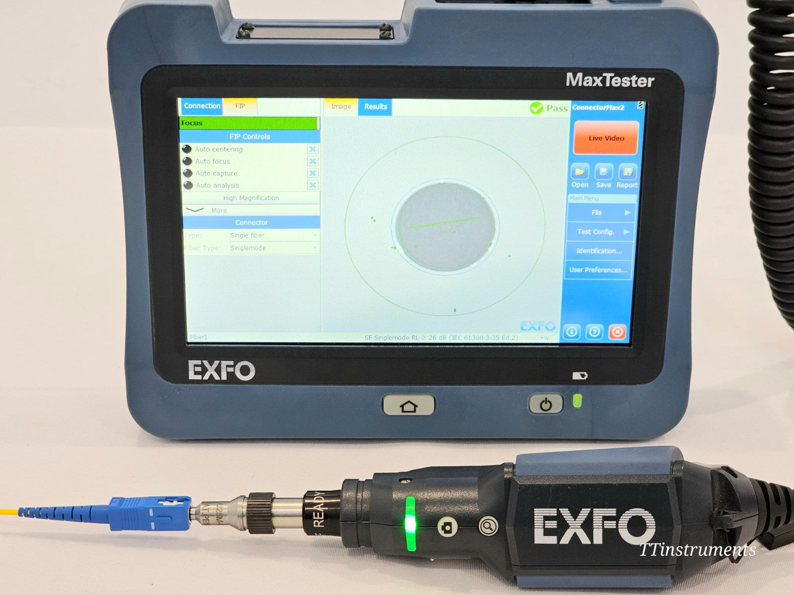 EXFO FIP-430B Fiber Inspection Scope with 7 Tips + MAX-FIP Viewer