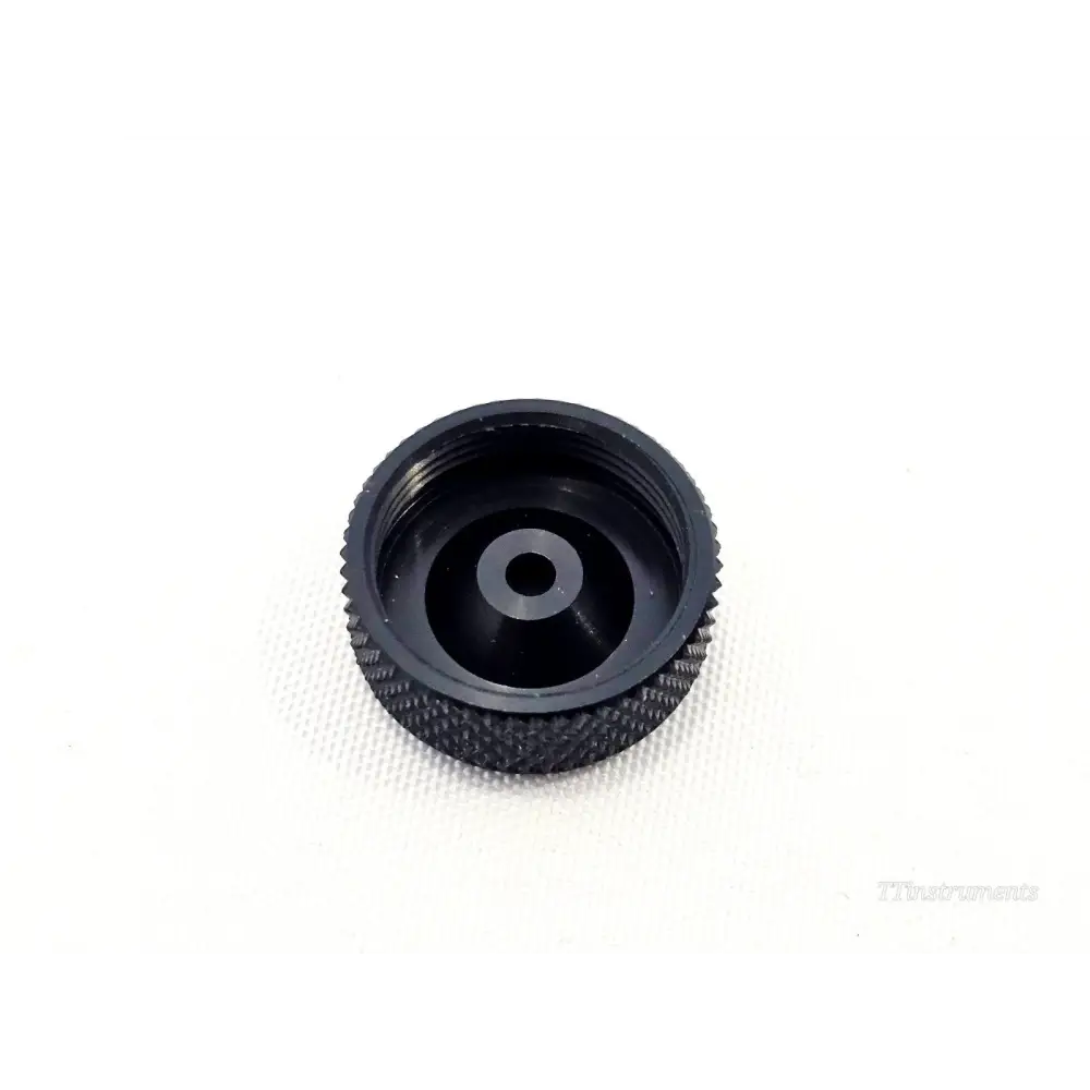 EXFO FOA-3000 bare fibre adapter — bottom view showing internal threaded housing and central aperture