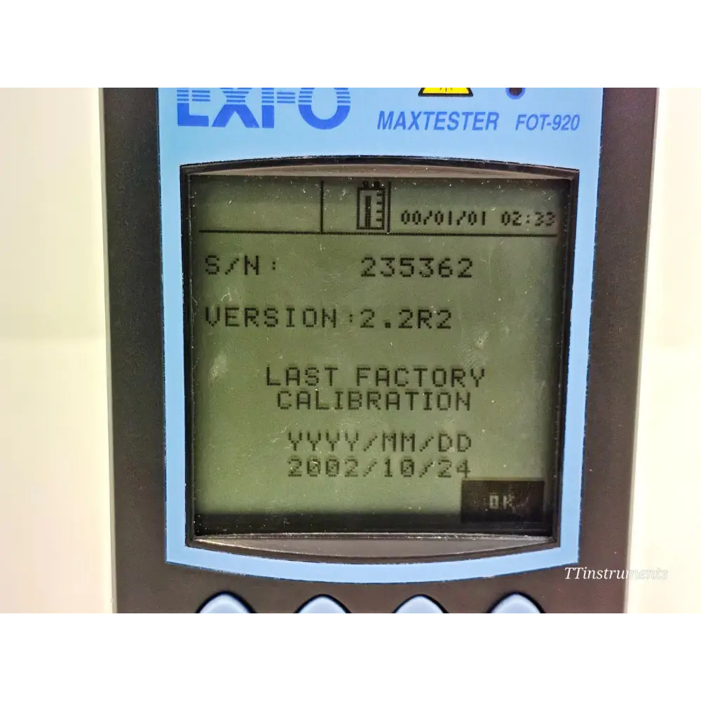 EXFO FOT-920 MaxTester Optical Loss Tester 1310/1550 SM OLT FOT-922