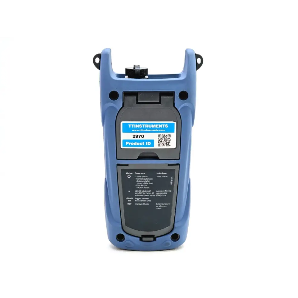 EXFO FPM-302 PON power meter optical port and SC adapter connector detail