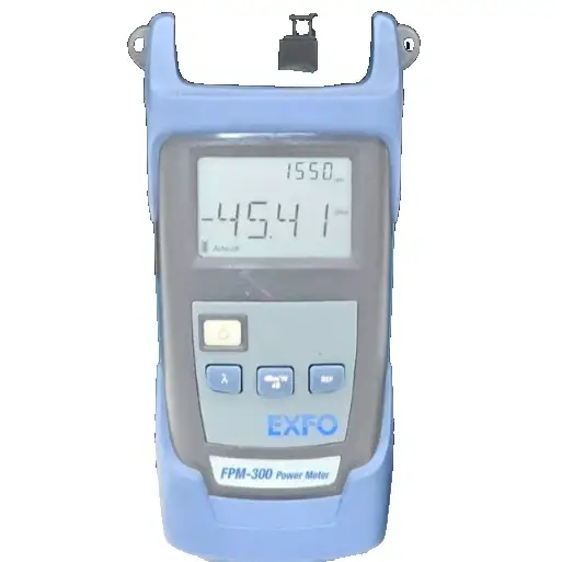 EXFO FPM-300 FPM-302 PON optical power meter front view showing LCD display and keypad