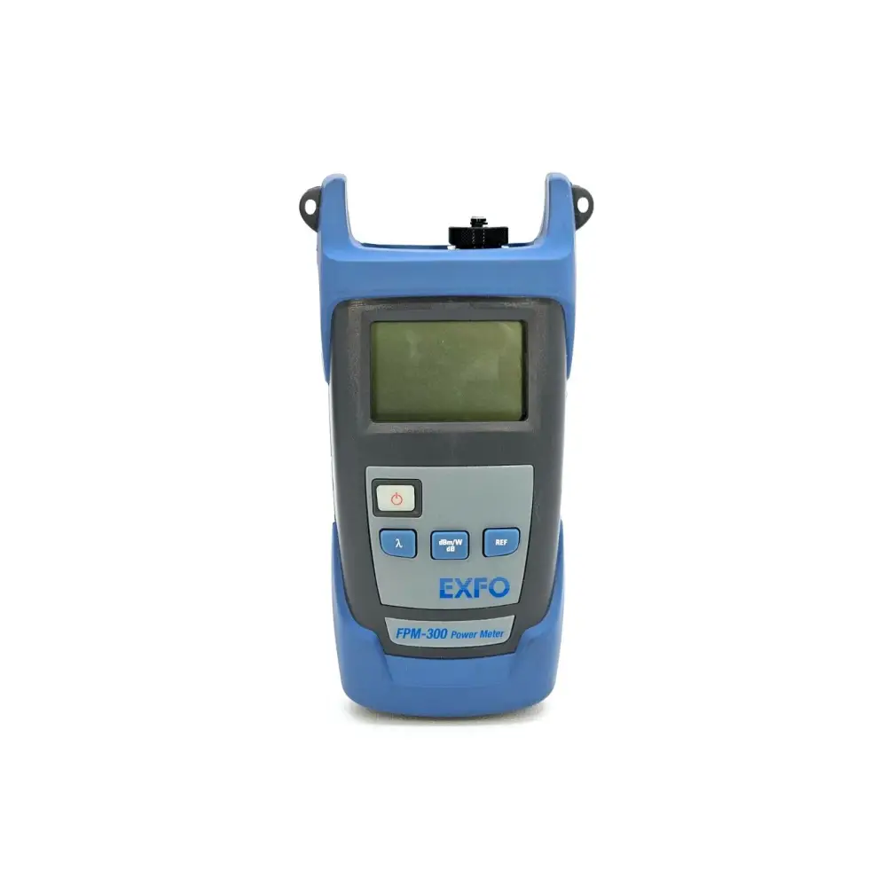 EXFO FPM-300 power meter right side profile showing detector port and SC adapter connection