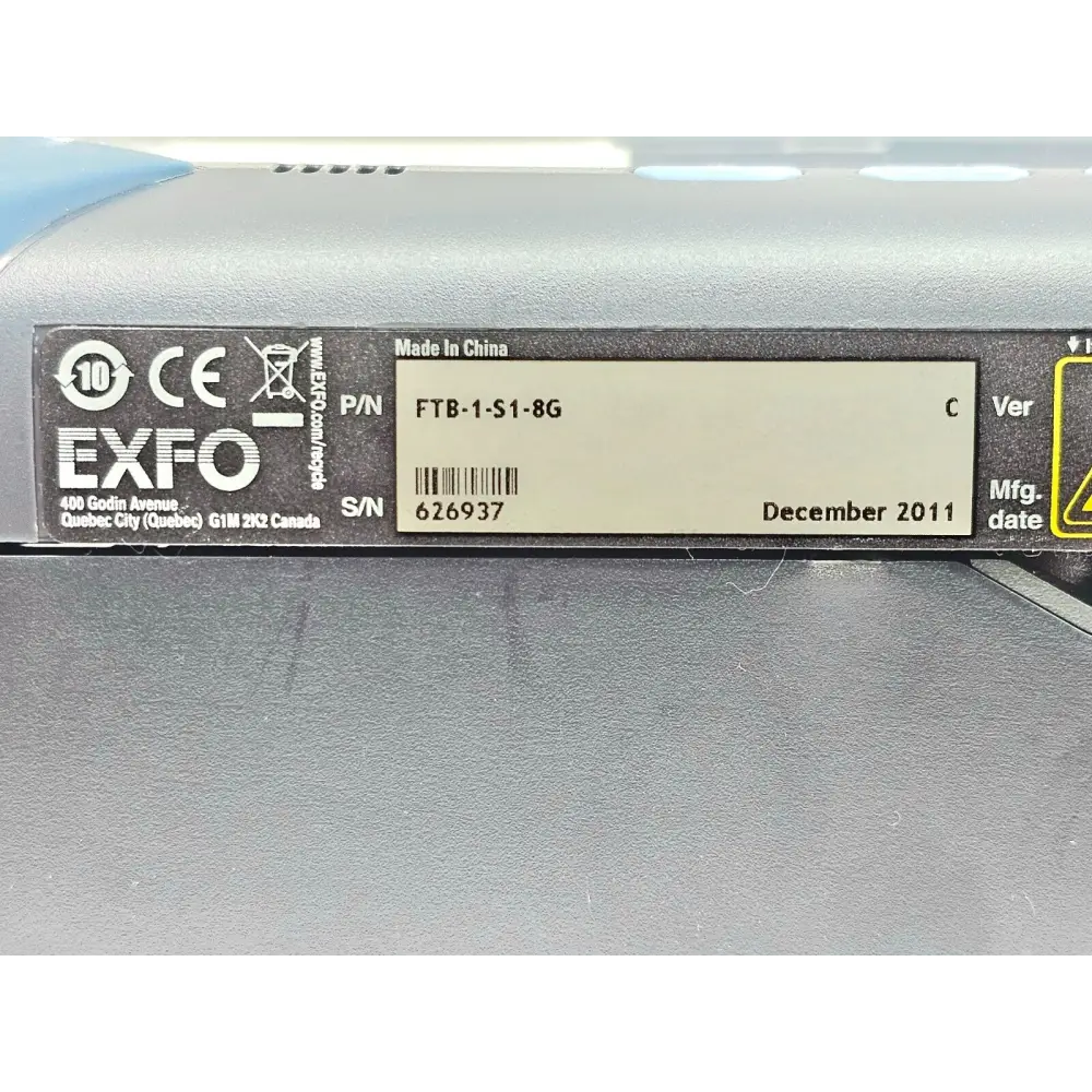 EXFO FTB-1 platform with carry bag and power adapter accessories included with unit