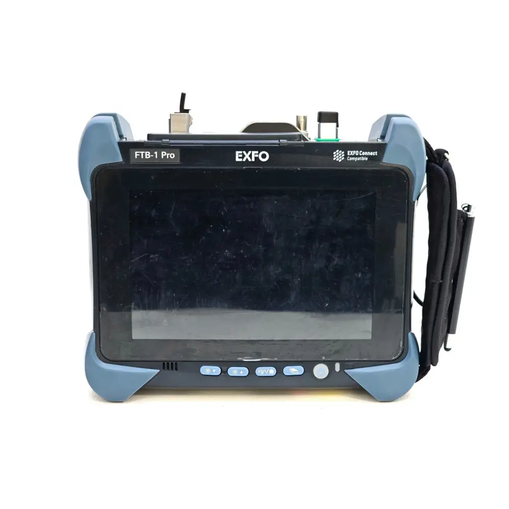 EXFO FTB-1 Pro iOLM screen display showing licensed options and active software configuration