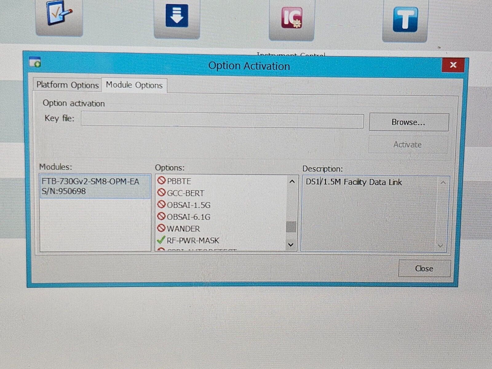 EXFO FTB-1 Pro FTB-730Gv2-SM8-OPM 1310/1550 & 1650 Live iOLM APC FTB-730 SM8