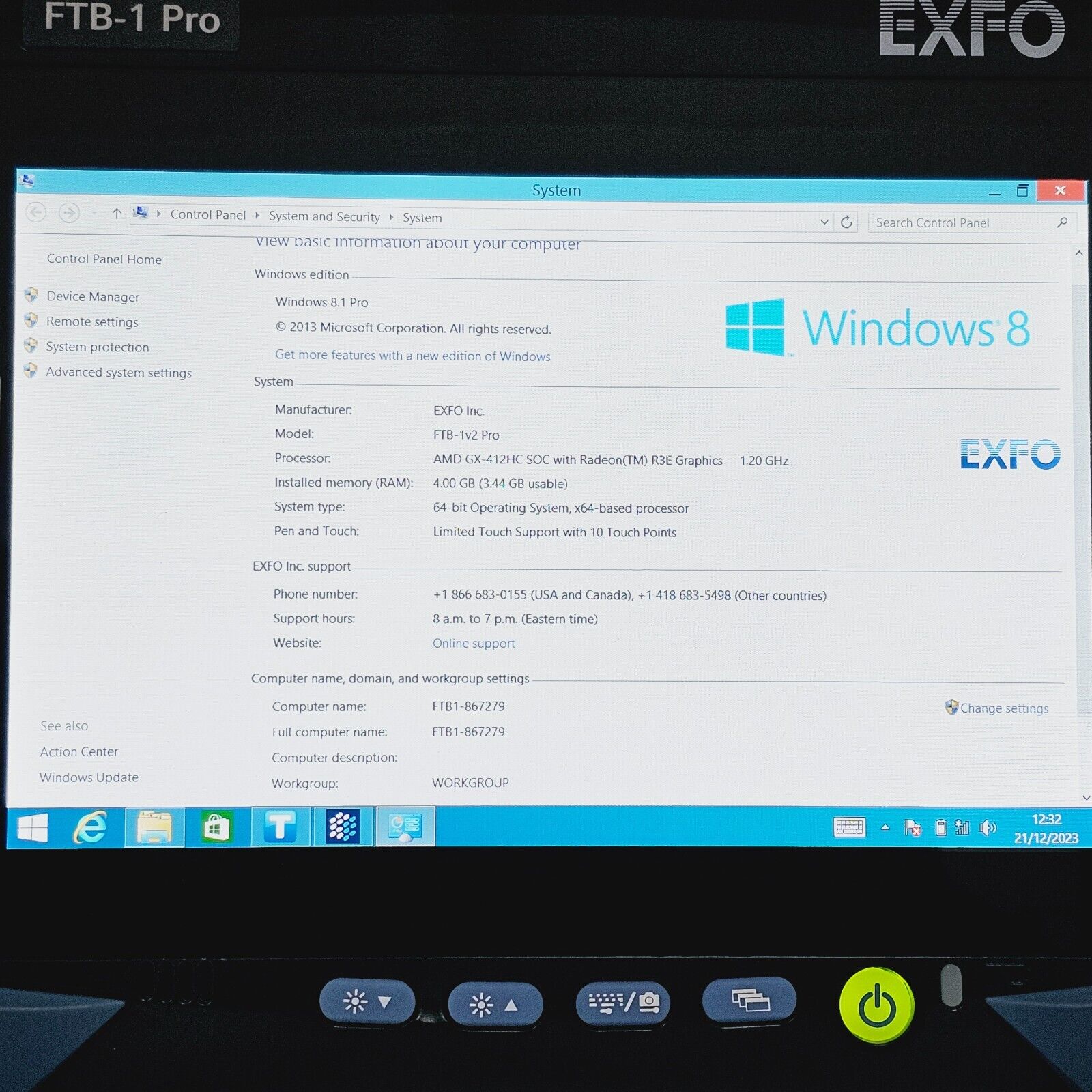 EXFO FTB-1 Pro w/ FTB-880v2 NetBlazer GigE Optical Electrical 1 Gigabit Ethernet