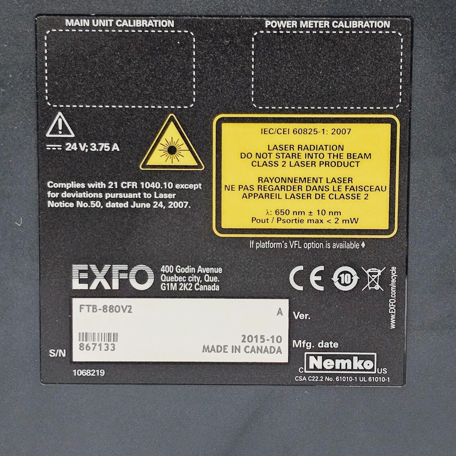 EXFO FTB-1 Pro w/ FTB-880v2 NetBlazer GigE Optical Electrical 1 Gigabit Ethernet