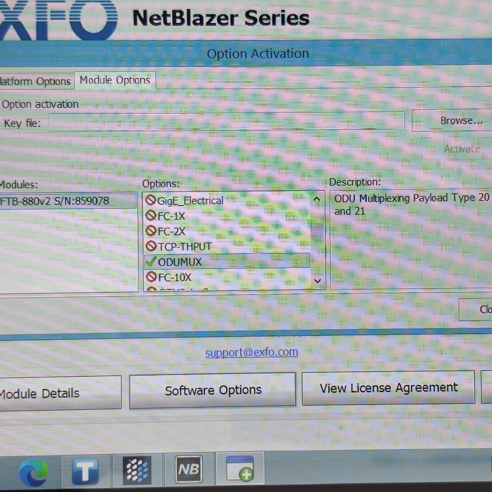 EXFO FTB-1 Pro w/ FTB-880v2 NetBlazer L2 OTN ODU 52M iORF PIM Loaded w/ Options