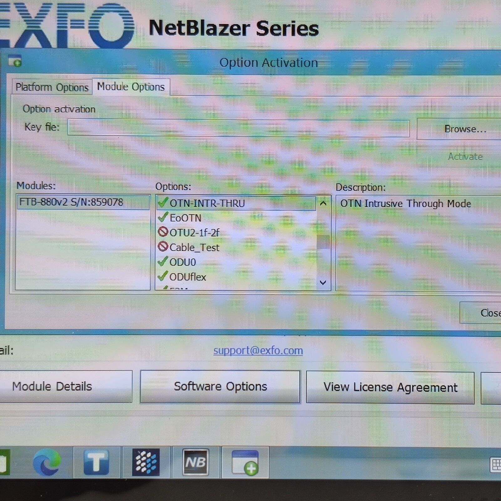 EXFO FTB-1 Pro w/ FTB-880v2 NetBlazer L2 OTN ODU 52M iORF PIM Loaded w/ Options