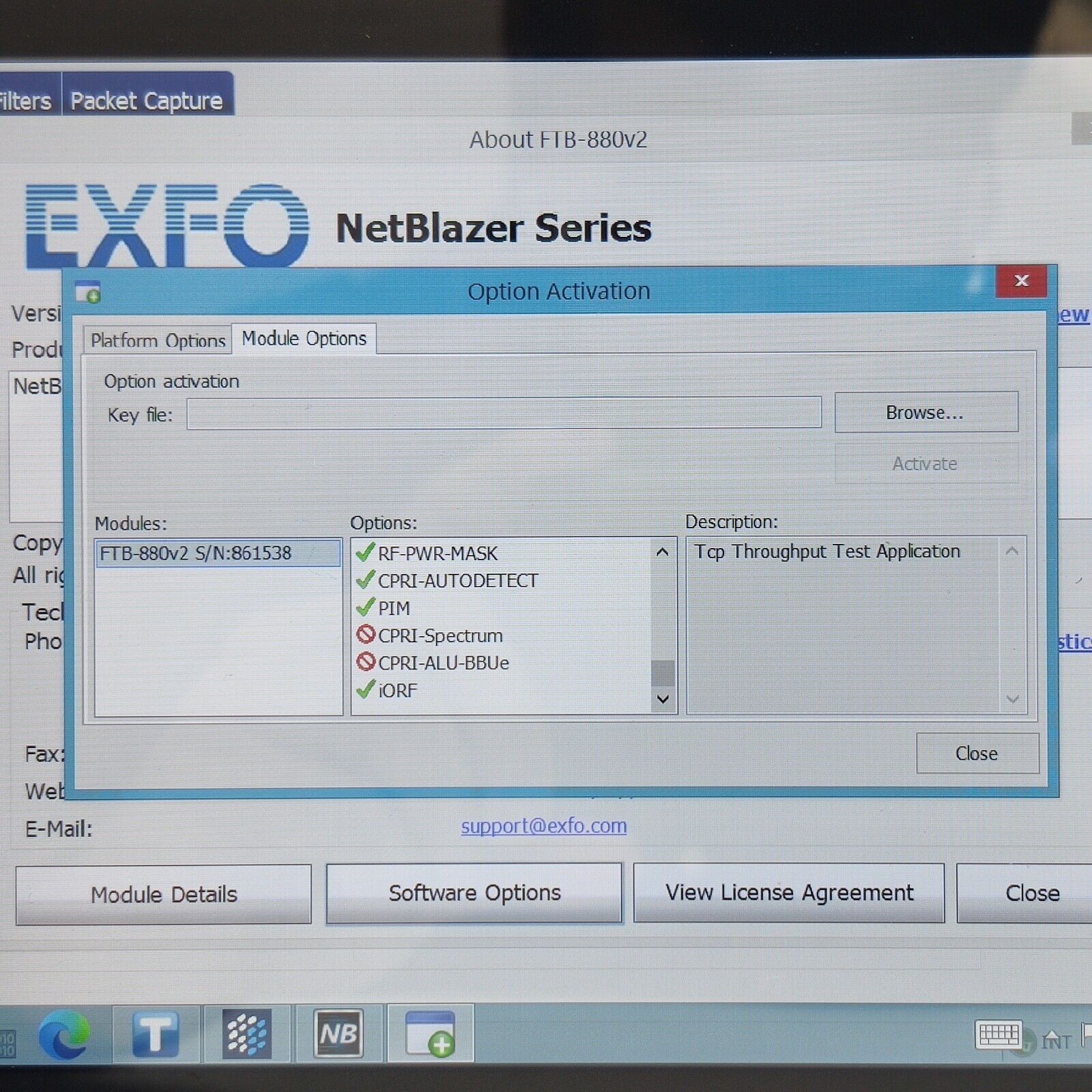 EXFO FTB-1 Pro w/ FTB-880v2 NetBlazer OTN ODU SDH SONET PDH L2-Transparency 52M