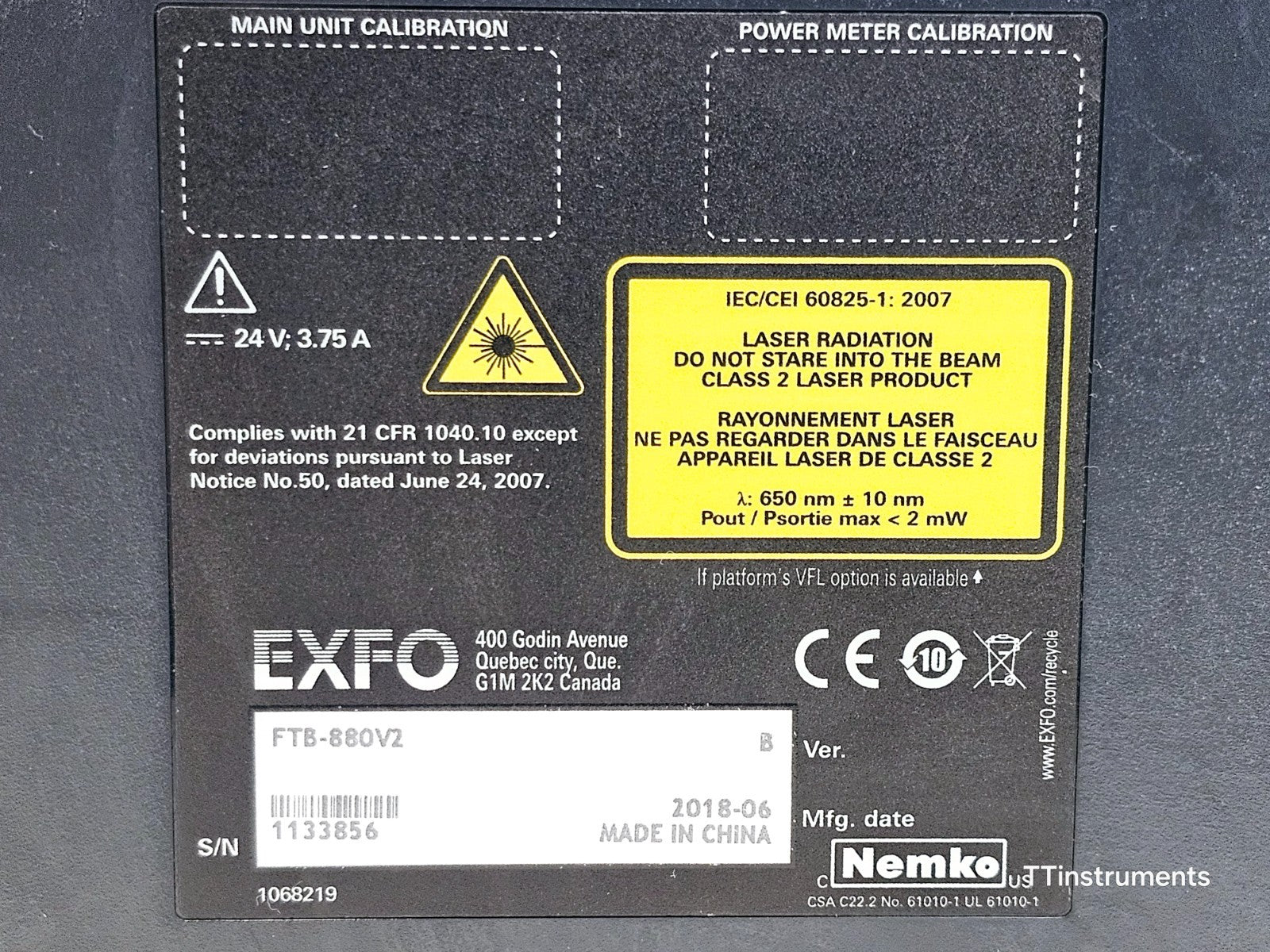 EXFO FTB-1 Pro with FTB-880v2 NetBlazer SDH SONET PDH 52M Tester