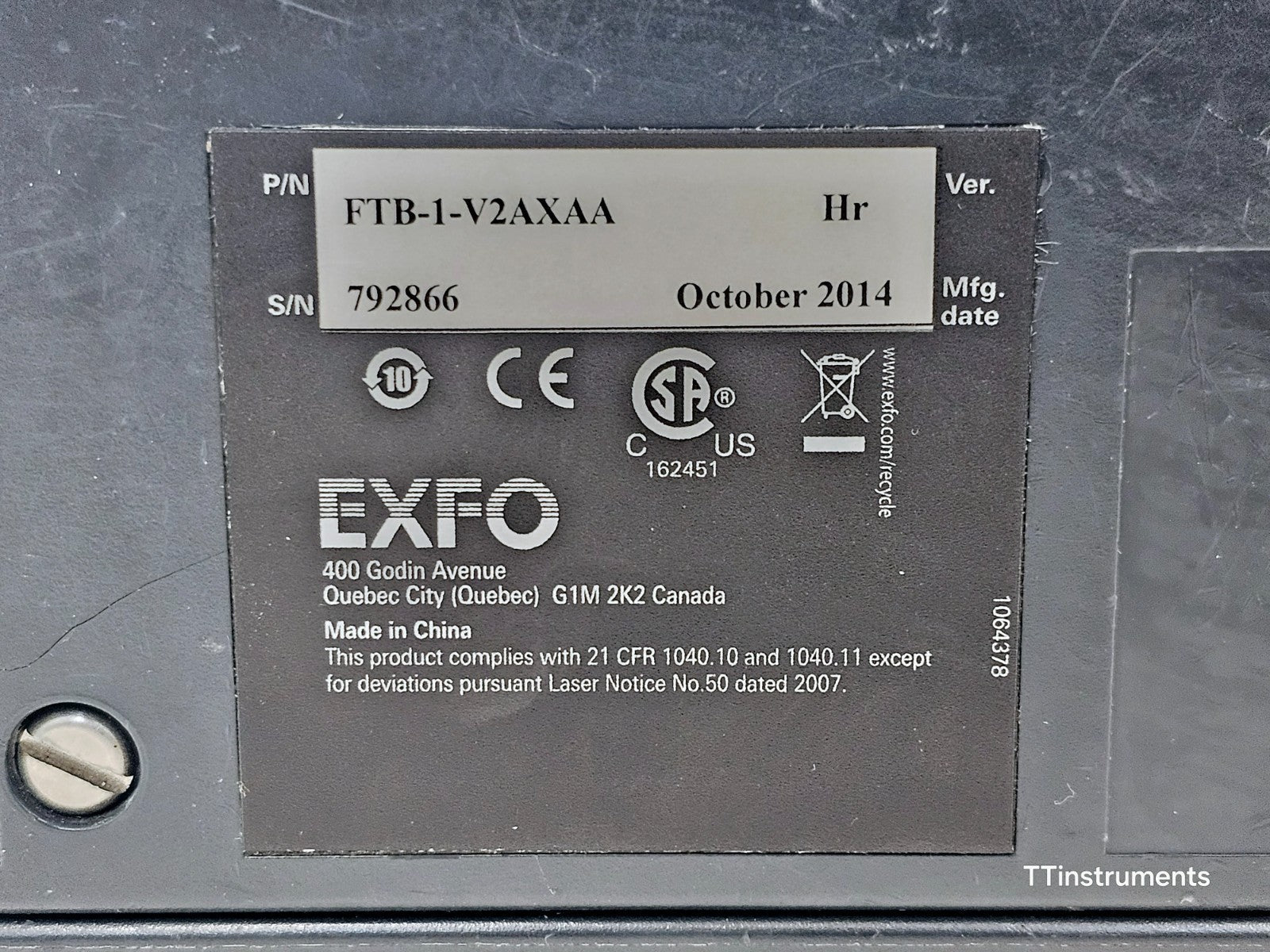 EXFO FTB-1 with FTB-635 DSL Tester FTB CQ DSL FTB-635-V2XAA