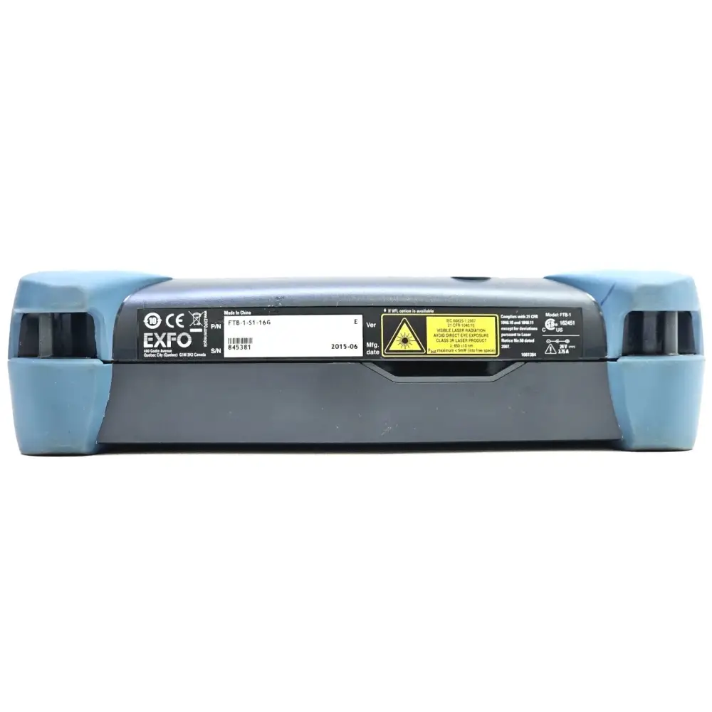 EXFO FTB-1 left-side view showing USB and connectivity ports