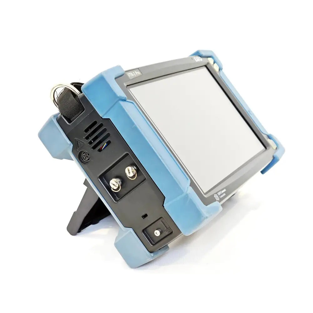 EXFO FTB-2 Pro top view showing module slot and locking mechanism