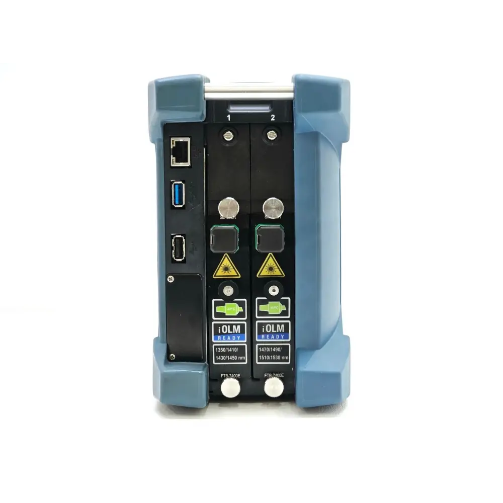 EXFO FTB-2 Pro OTDR platform showing licence screen confirming OTDR and iOLM activation