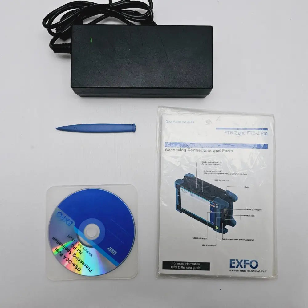 EXFO FTB-2 Pro with APC-SC optical connectors visible on OTDR modules