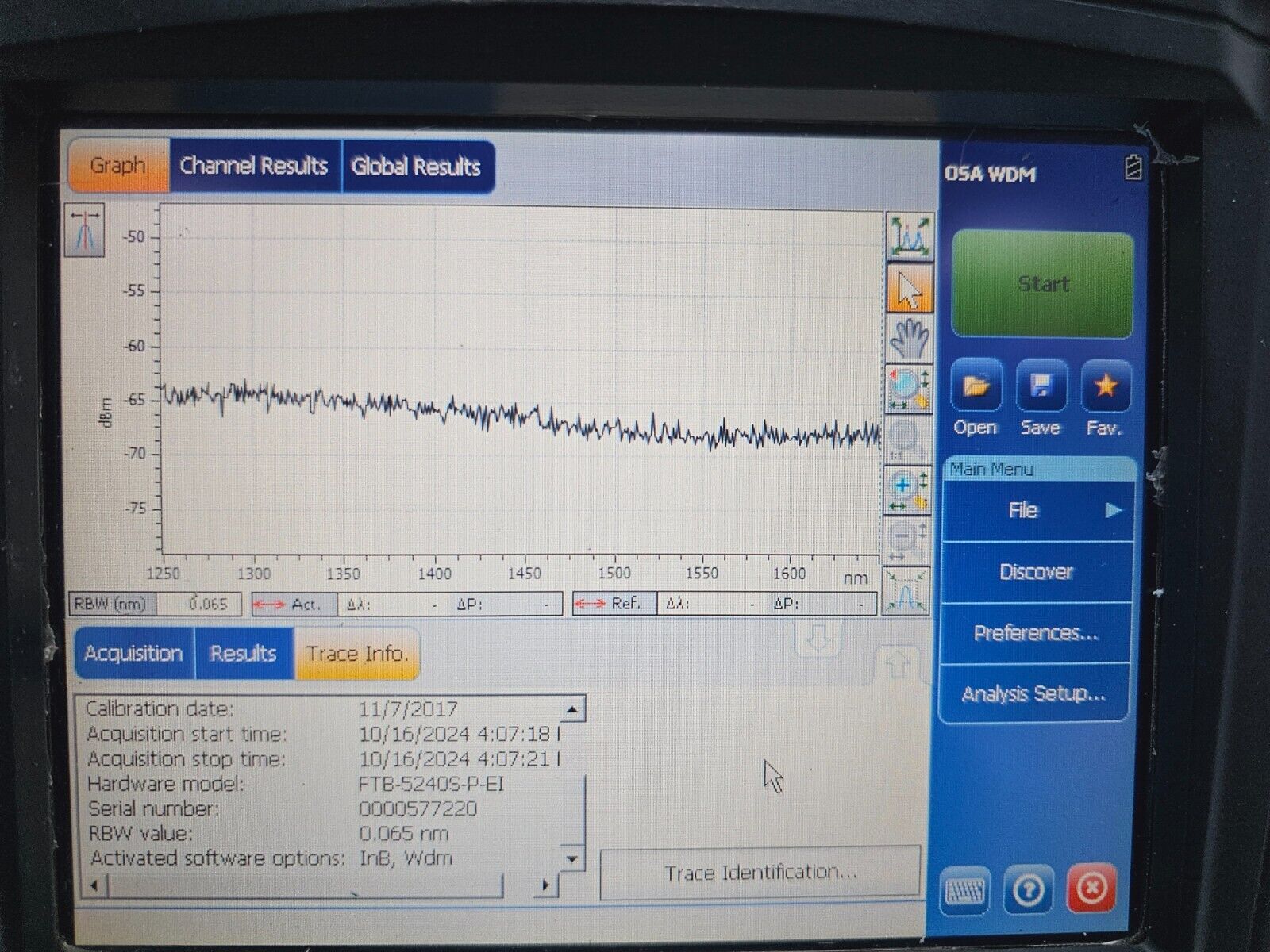 EXFO FTB-200 V2 & FTB-5240S-P OSA with Polarisation Controller In-band OSNR Opt.