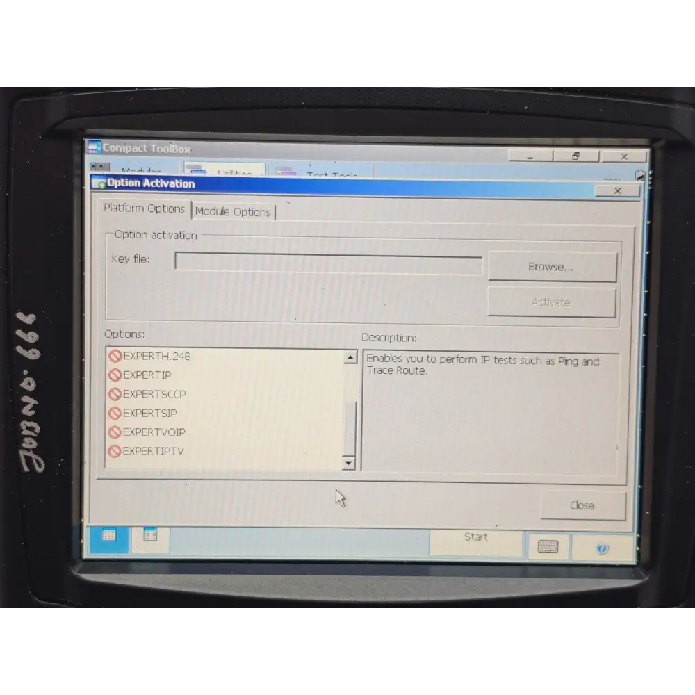 EXFO FTB-200 V2 Mainframe + FTB-5240S-P OSA INB (in-band OSNR) & ADV Options