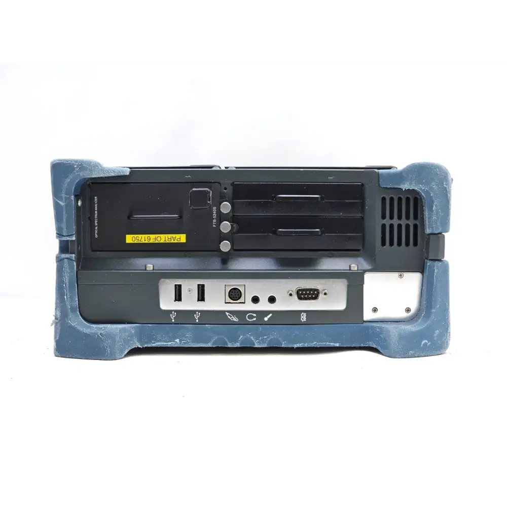 EXFO FTB-500 rear panel showing power input and interface connections